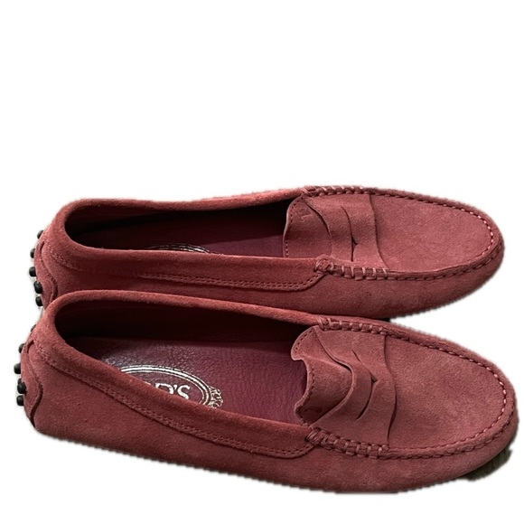 TOD’S Women’s Gommino Suede Leather Driving Loafers, Size36.5 US6, Made in Italy - Picture 5 of 11